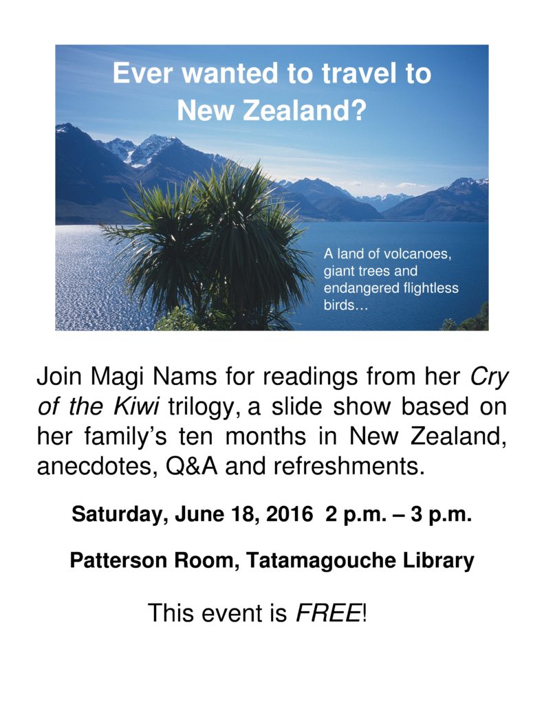 Poster for readings Saturday, June 18, 2016